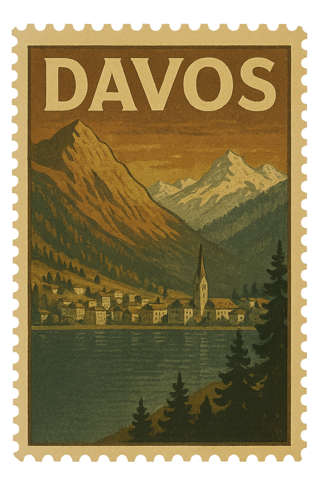Briefmarke Davos